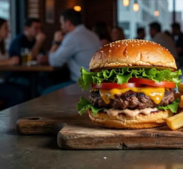 Burger premium serwowany w UREvent Services