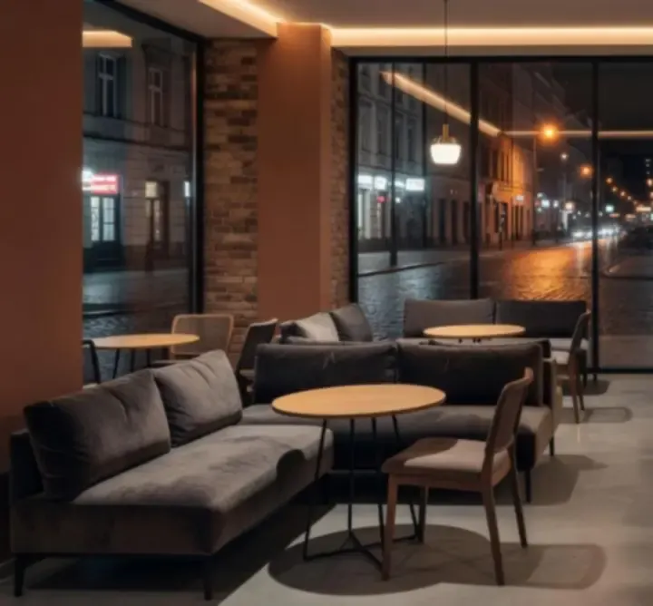 Wnętrze nowoczesnego baru UREvent Services